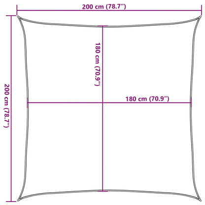 vidaXL Sunshade Sail 160 g/m² Red 2x2 m HDPE
