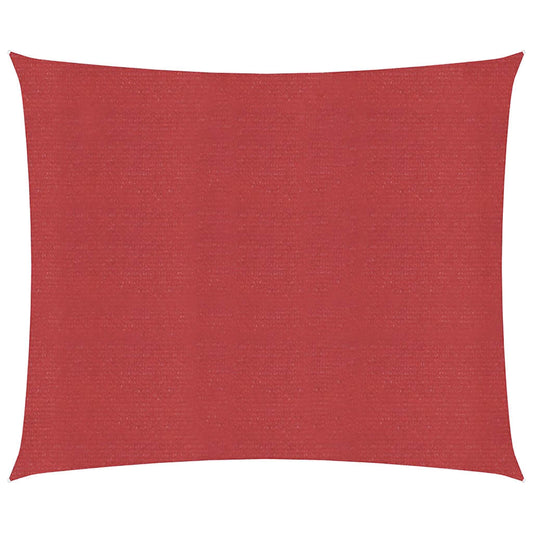 311609 vidaXL Sunshade Sail 160 g/m² Red 6x6 m HDPE