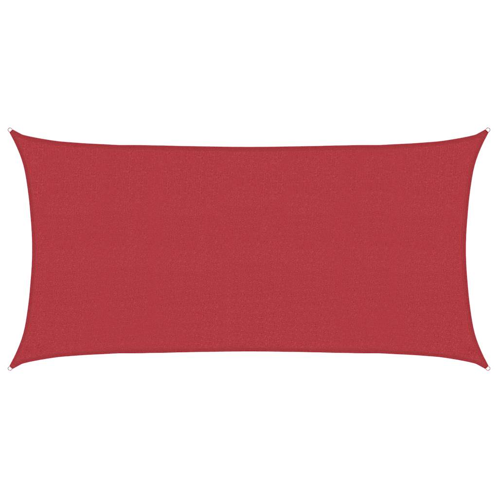 vidaXL Sunshade Sail 160 g/m² Red 2x3.5 m HDPE