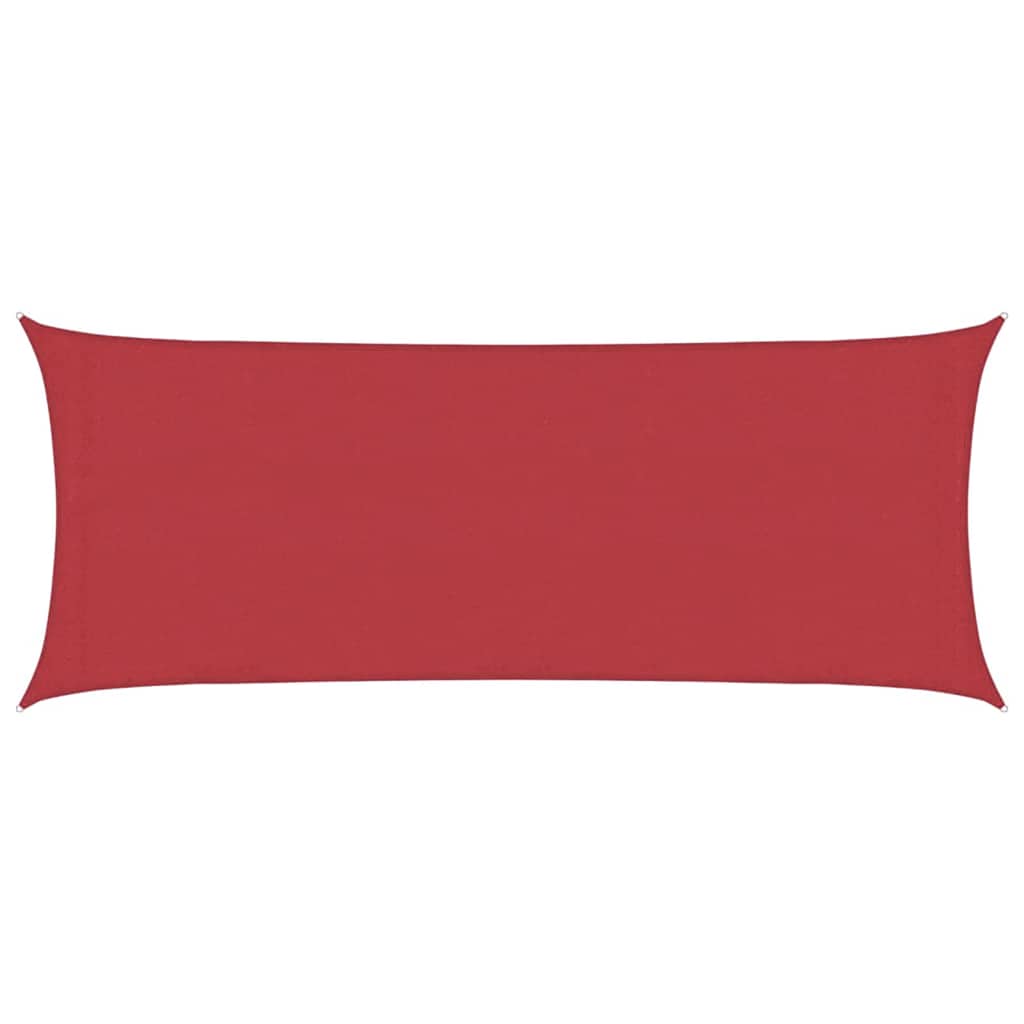 vidaXL Sunshade Sail 160 g/m² Red 2x5 m HDPE