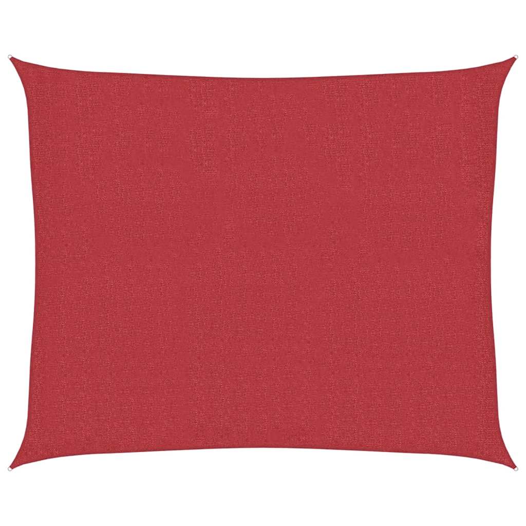 vidaXL Sunshade Sail 160 g/m² Red 2.5x3 m HDPE