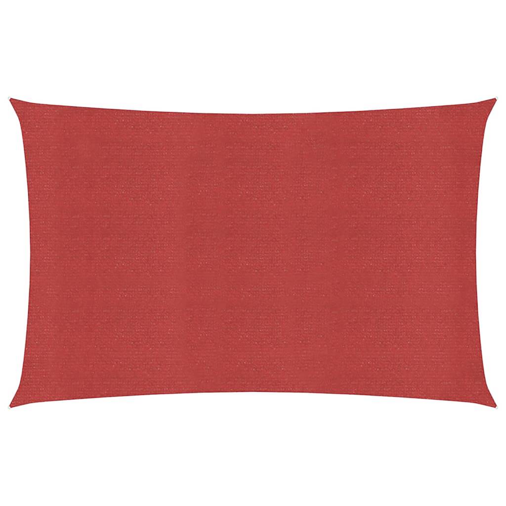 vidaXL Sunshade Sail 160 g/m² Red 2.5x5 m HDPE