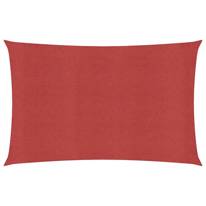 vidaXL Sunshade Sail 160 g/m² Red 2.5x5 m HDPE