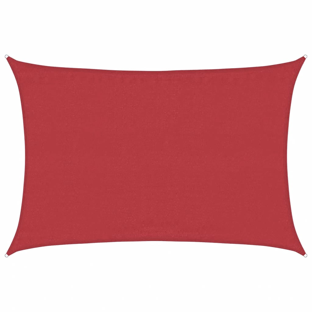 vidaXL Sunshade Sail 160 g/m² Red 3.5x5 m HDPE