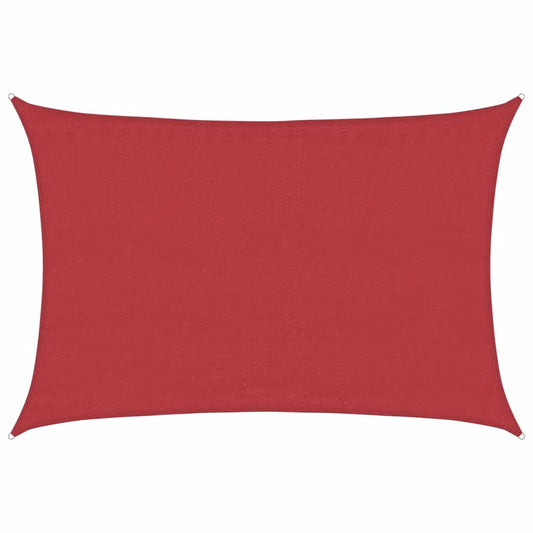 vidaXL Sunshade Sail 160 g/m² Red 3.5x5 m HDPE