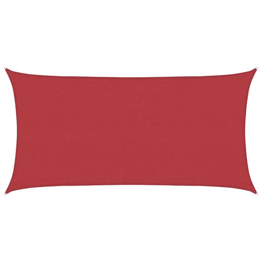 311630 vidaXL Sunshade Sail 160 g/m² Red 4x7 m HDPE
