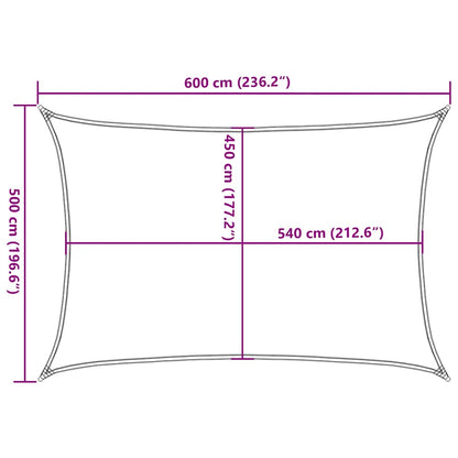 vidaXL Sunshade Sail 160 g/m² Red 5x6 m HDPE