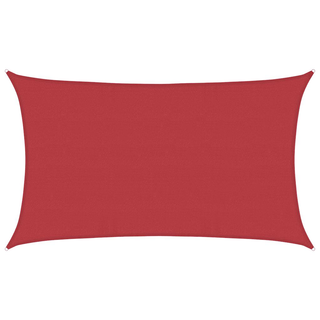 vidaXL Sunshade Sail 160 g/m² Red 5x8 m HDPE