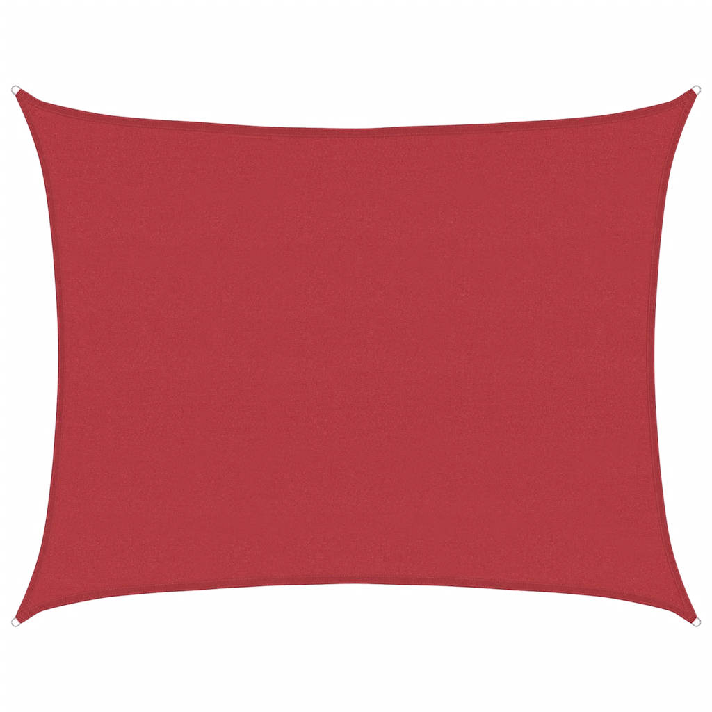 vidaXL Sunshade Sail 160 g/m² Red 6x8 m HDPE