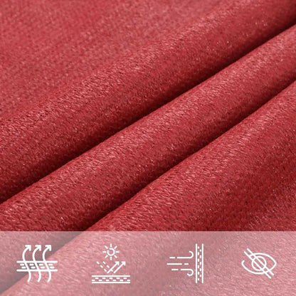 vidaXL Sunshade Sail 160 g/m² Red 3.5x3.5x4.9 m HDPE