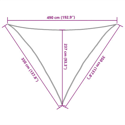 vidaXL Sunshade Sail 160 g/m² Red 3.5x3.5x4.9 m HDPE