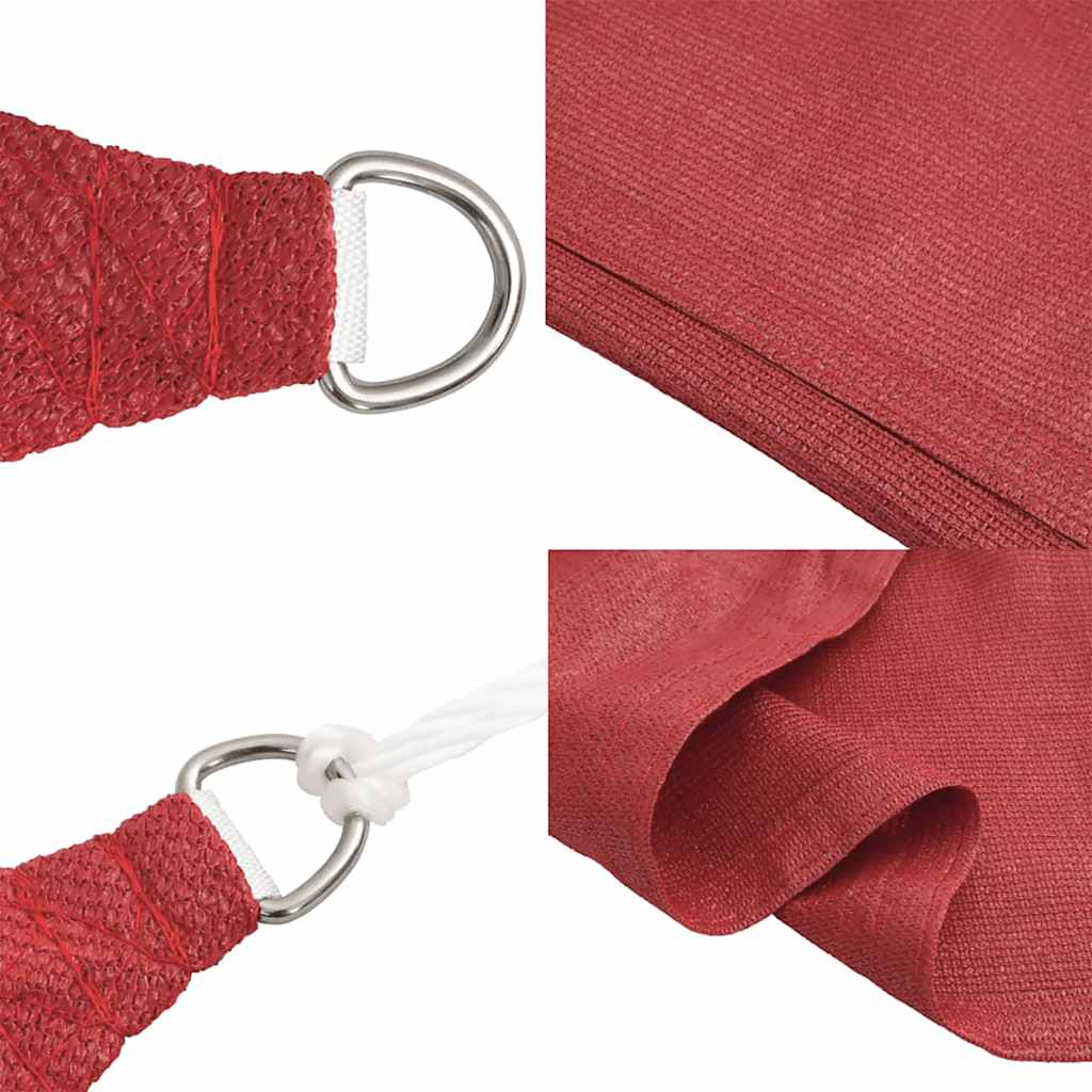 vidaXL Sunshade Sail 160 g/m² Red 4x4x4 m HDPE