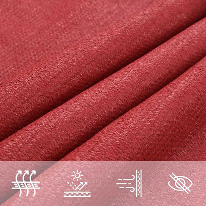 vidaXL Sunshade Sail 160 g/m² Red 4x4x4 m HDPE