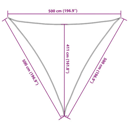 vidaXL Sunshade Sail 160 g/m² Red 5x5x5 m HDPE