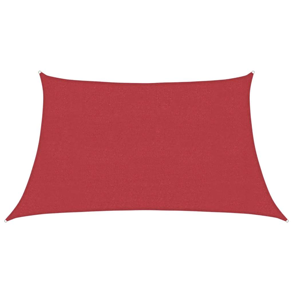 vidaXL Sunshade Sail 160 g/m² Red 3/4x2 m HDPE