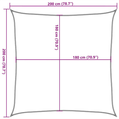 vidaXL Sunshade Sail 160 g/m² Orange 2x2 m HDPE