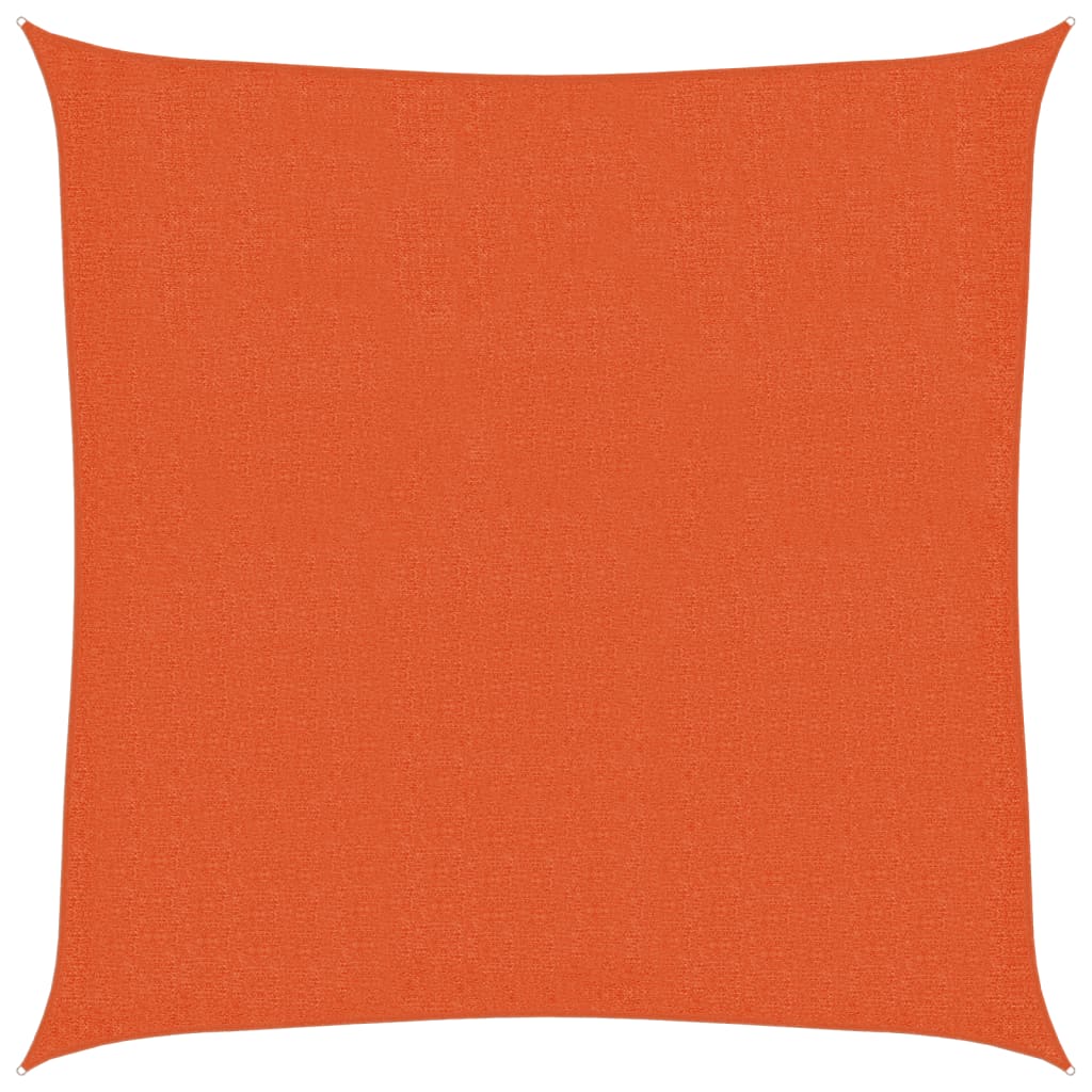 vidaXL Sunshade Sail 160 g/m² Orange 2.5x2.5 m HDPE