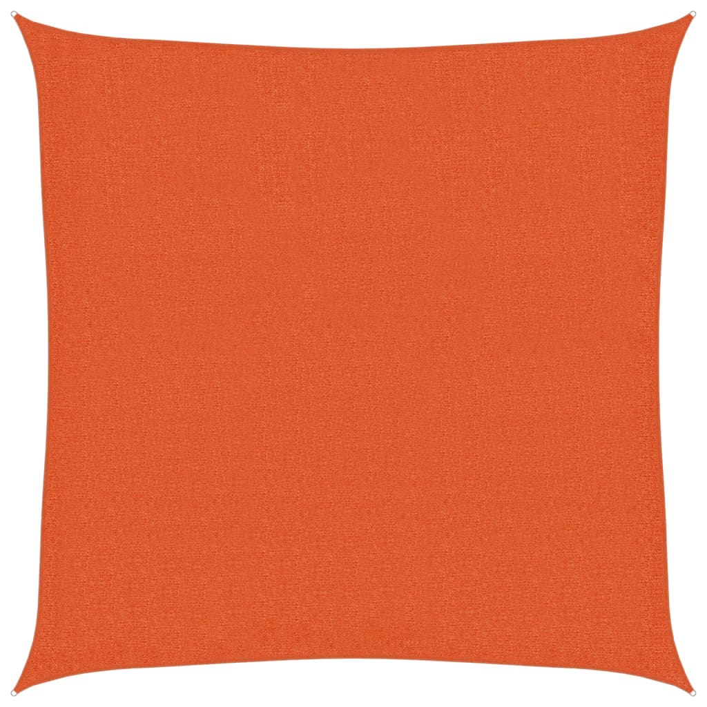 vidaXL Sunshade Sail 160 g/m² Orange 3.6x3.6 m HDPE