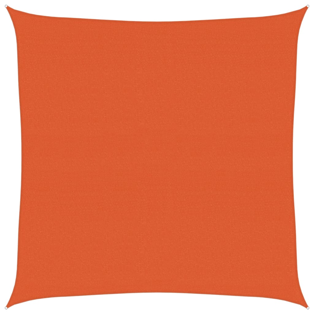 vidaXL Sunshade Sail 160 g/m² Square Orange 7x7 m HDPE