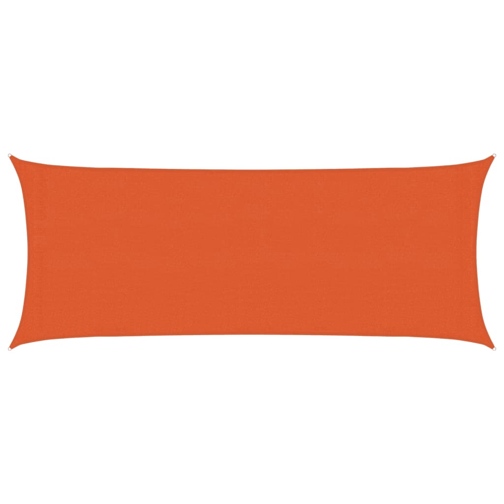 vidaXL Sunshade Sail 160 g/m² Orange 2x5 m HDPE