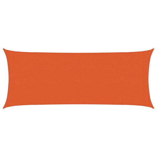 vidaXL Sunshade Sail 160 g/m² Orange 2x5 m HDPE