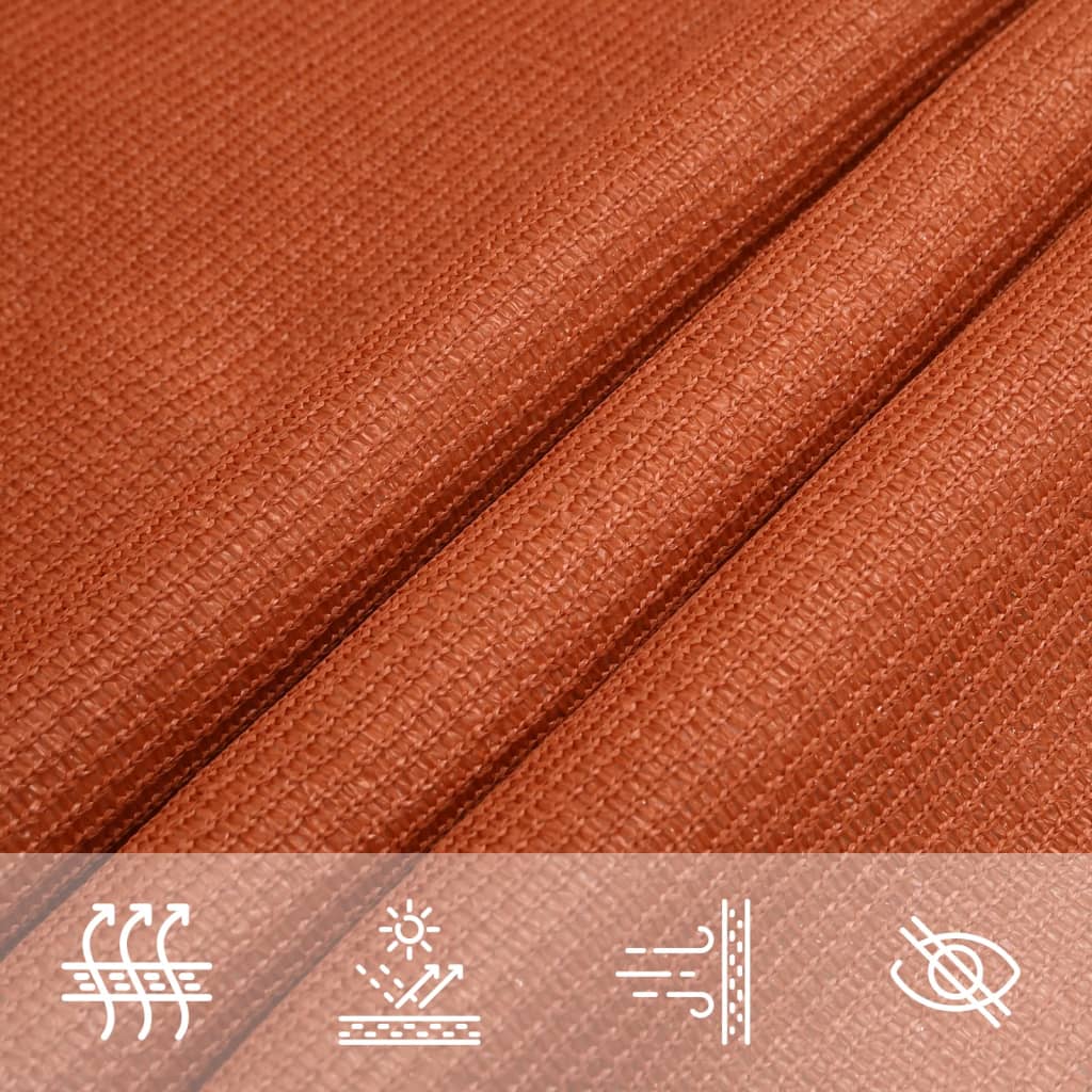 vidaXL Sunshade Sail 160 g/m² Orange 2.5x3.5 m HDPE
