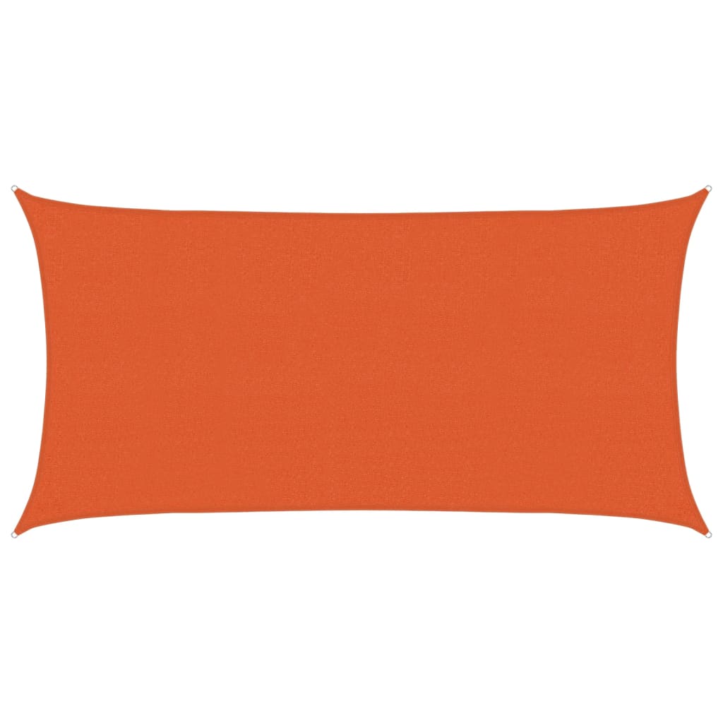 vidaXL Sunshade Sail 160 g/m² Orange 2.5x5 m HDPE
