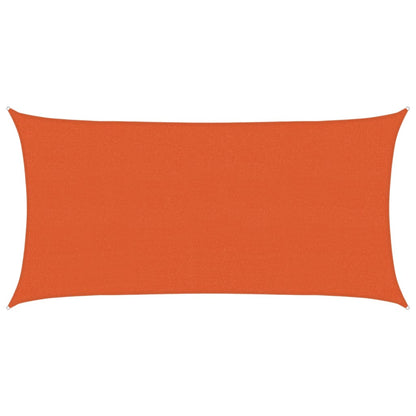 vidaXL Sunshade Sail 160 g/m² Orange 2.5x5 m HDPE