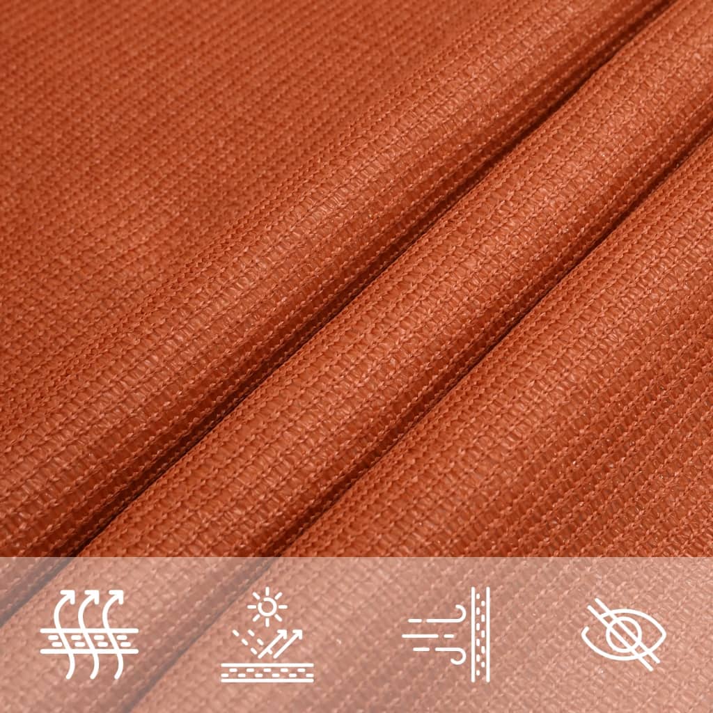 vidaXL Sunshade Sail 160 g/m² Orange 2.5x5 m HDPE