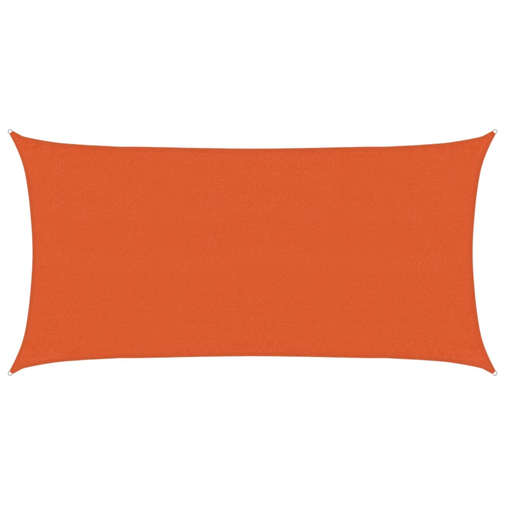 vidaXL Sunshade Sail 160 g/m² Rectangular Orange 3x6 m HDPE