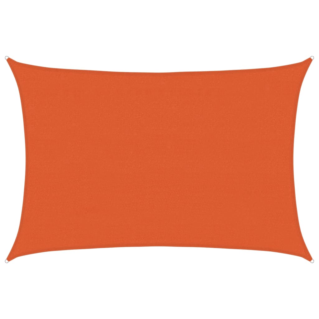 vidaXL Sunshade Sail 160 g/m² Orange 3.5x5 m HDPE