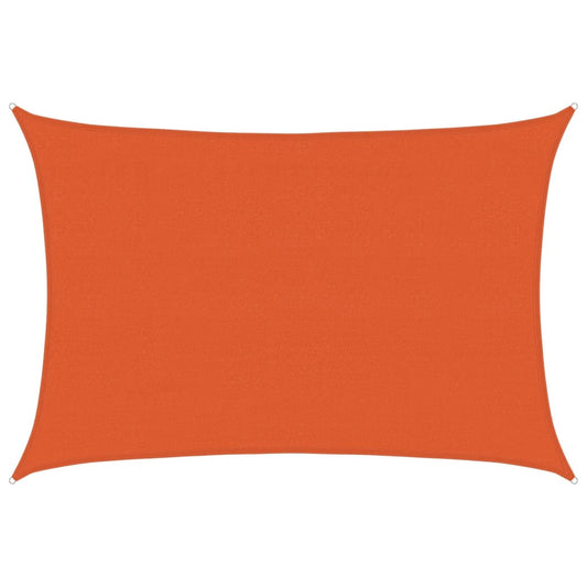 vidaXL Sunshade Sail 160 g/m² Rectangular Orange 4x5 m HDPE