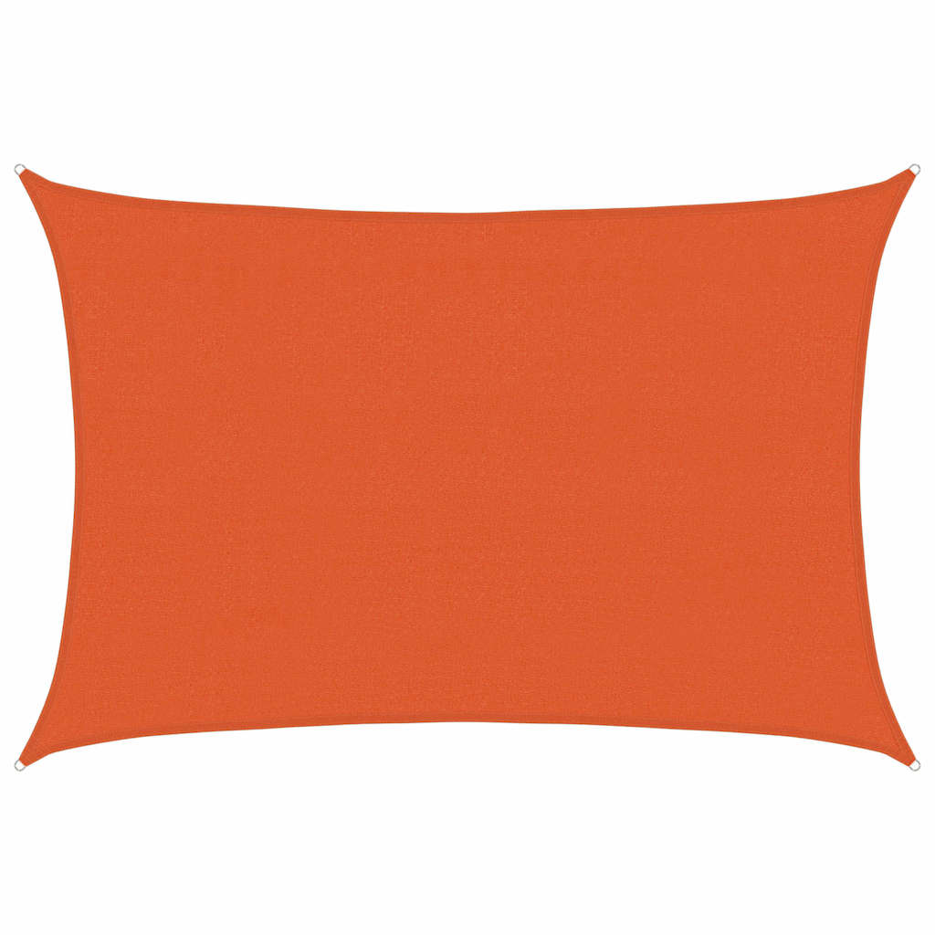 vidaXL Sunshade Sail 160 g/m² Rectangular Orange 4x5 m HDPE