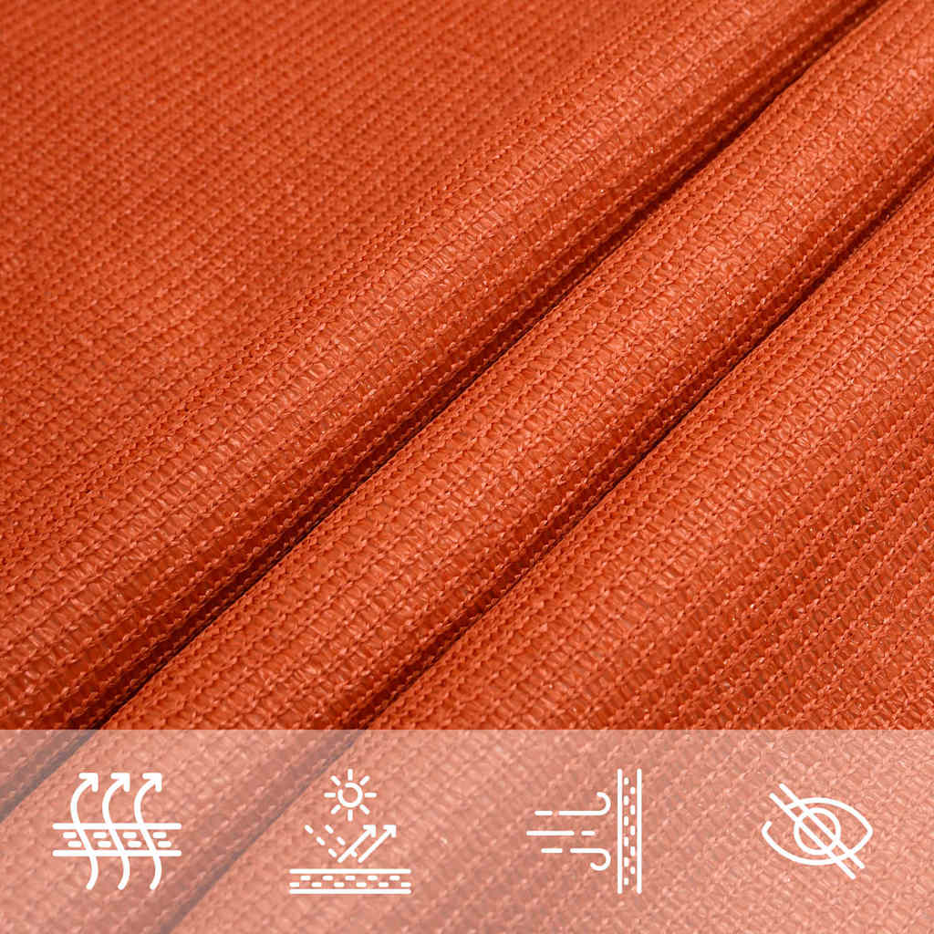 311694 vidaXL Sunshade Sail 160 g/m² Orange 3x3x4,2 m HDPE