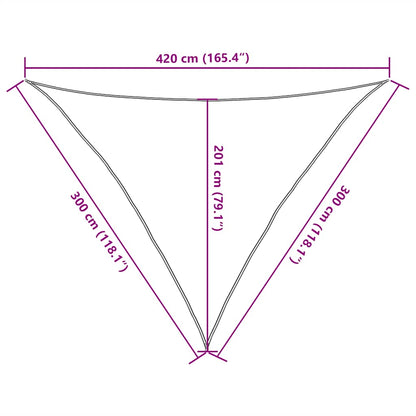 vidaXL Sunshade Sail 160 g/m² Orange 3x3x4.2 m HDPE