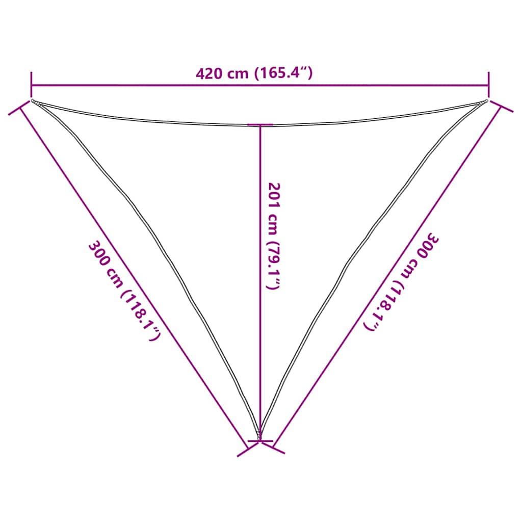 311694 vidaXL Sunshade Sail 160 g/m² Orange 3x3x4,2 m HDPE