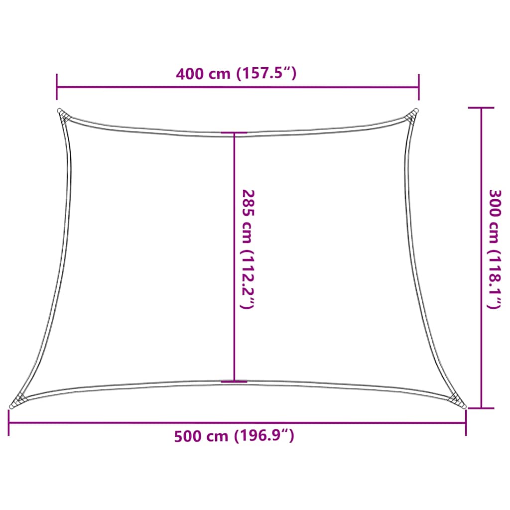 vidaXL Sunshade Sail 160 g/m² Trapezium Orange 4/5x3 m HDPE