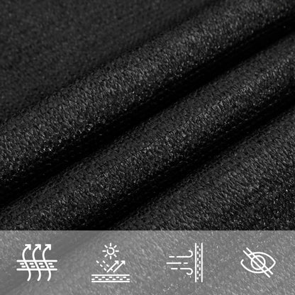 vidaXL Sunshade Sail 160 g/m² Black 3x3 m HDPE