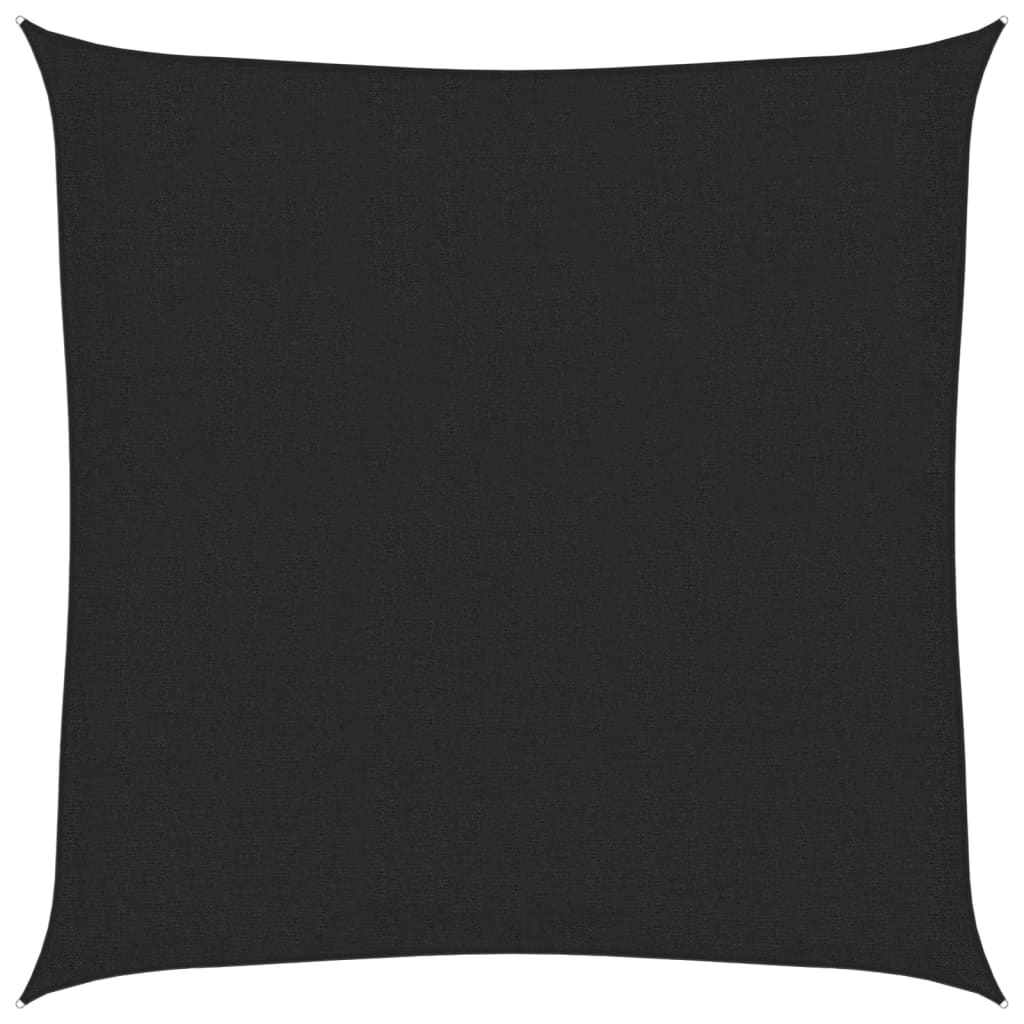 vidaXL Sunshade Sail 160 g/m² Black 3.6x3.6 m HDPE