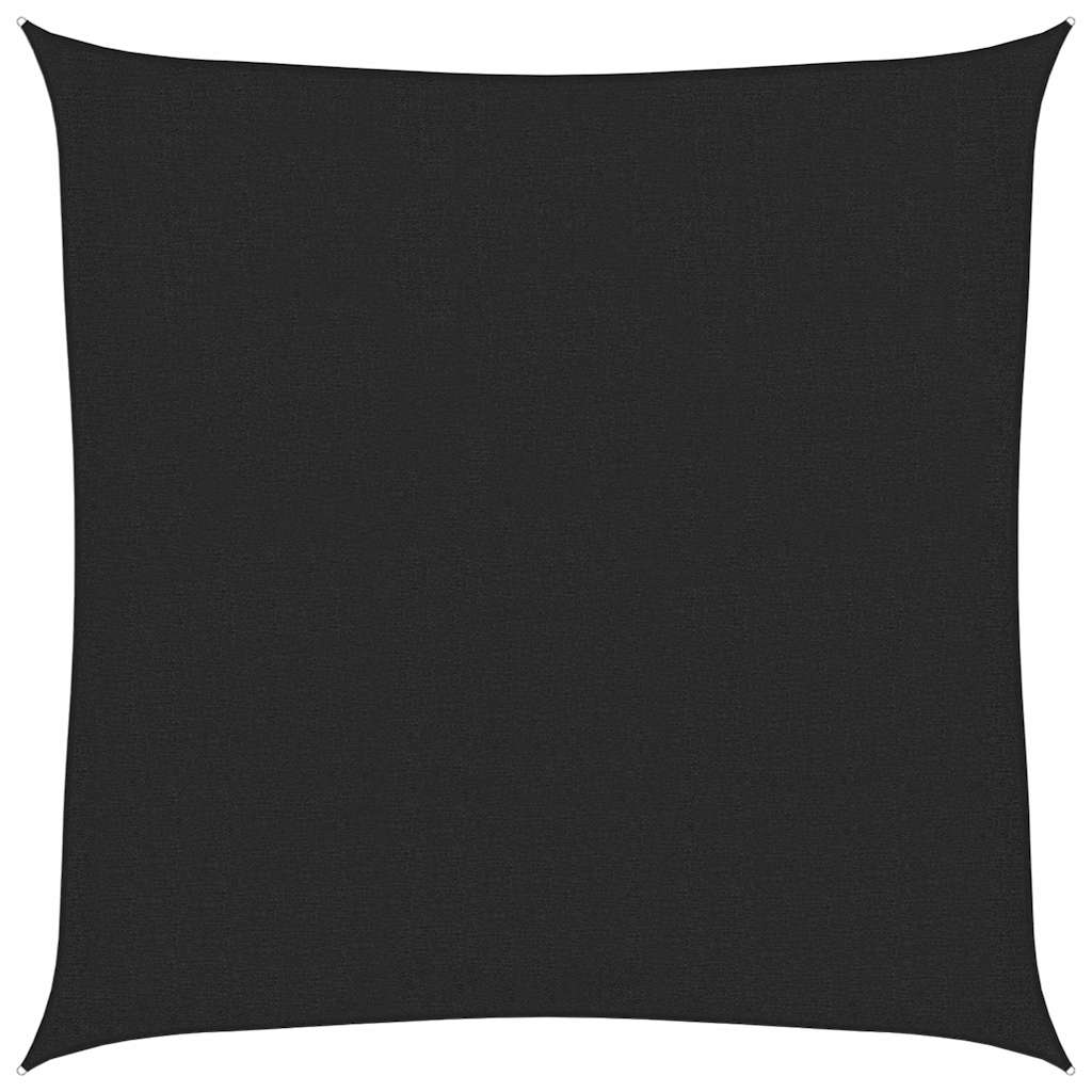 311715 vidaXL Sunshade Sail 160 g/m² Black 3,6x3,6 m HDPE