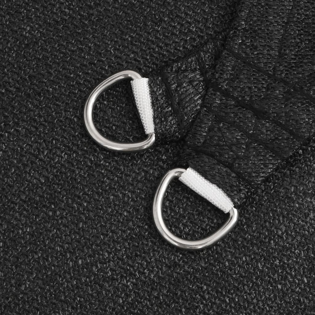 vidaXL Sunshade Sail 160 g/m² Black 4x4 m HDPE