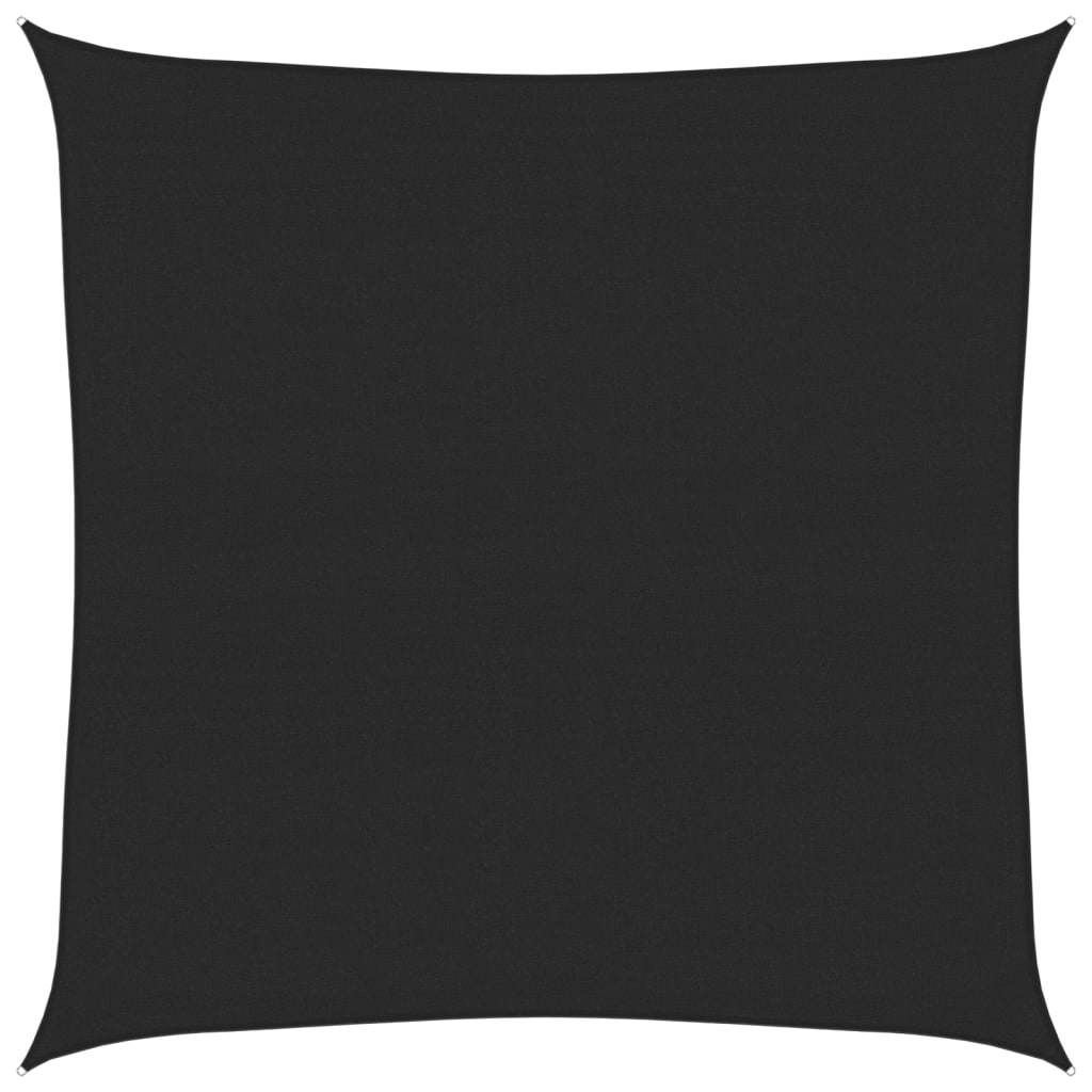 vidaXL Sunshade Sail 160 g/m² Black 6x6 m HDPE