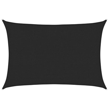 vidaXL Sunshade Sail 160 g/m² Black 2x2.5 m HDPE
