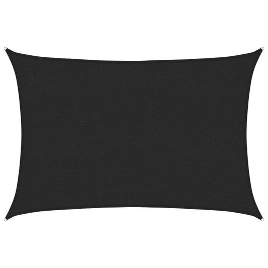 vidaXL Sunshade Sail 160 g/m² Black 2x2.5 m HDPE