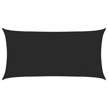 vidaXL Sunshade Sail 160 g/m² Black 2x3.5 m HDPE