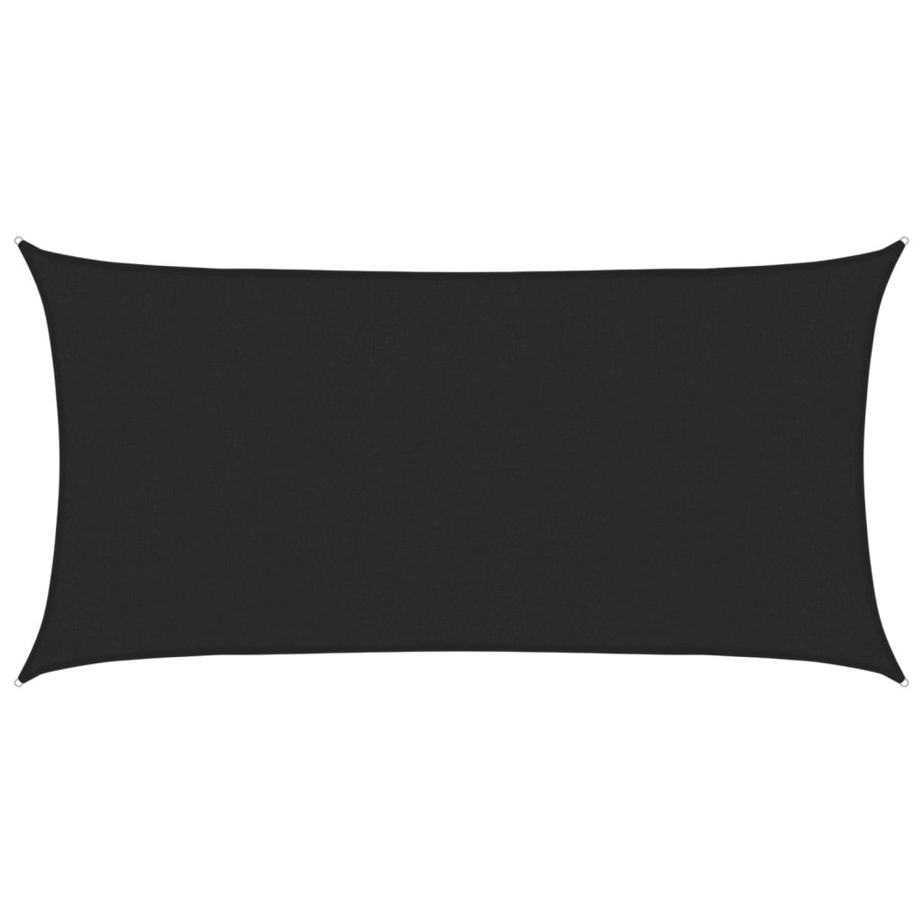 vidaXL Sunshade Sail 160 g/m² Black 2x4 m HDPE