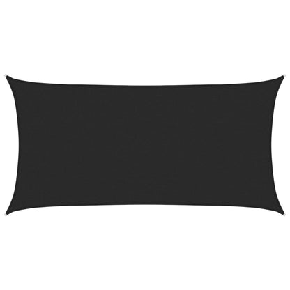 vidaXL Sunshade Sail 160 g/m² Black 2x4 m HDPE