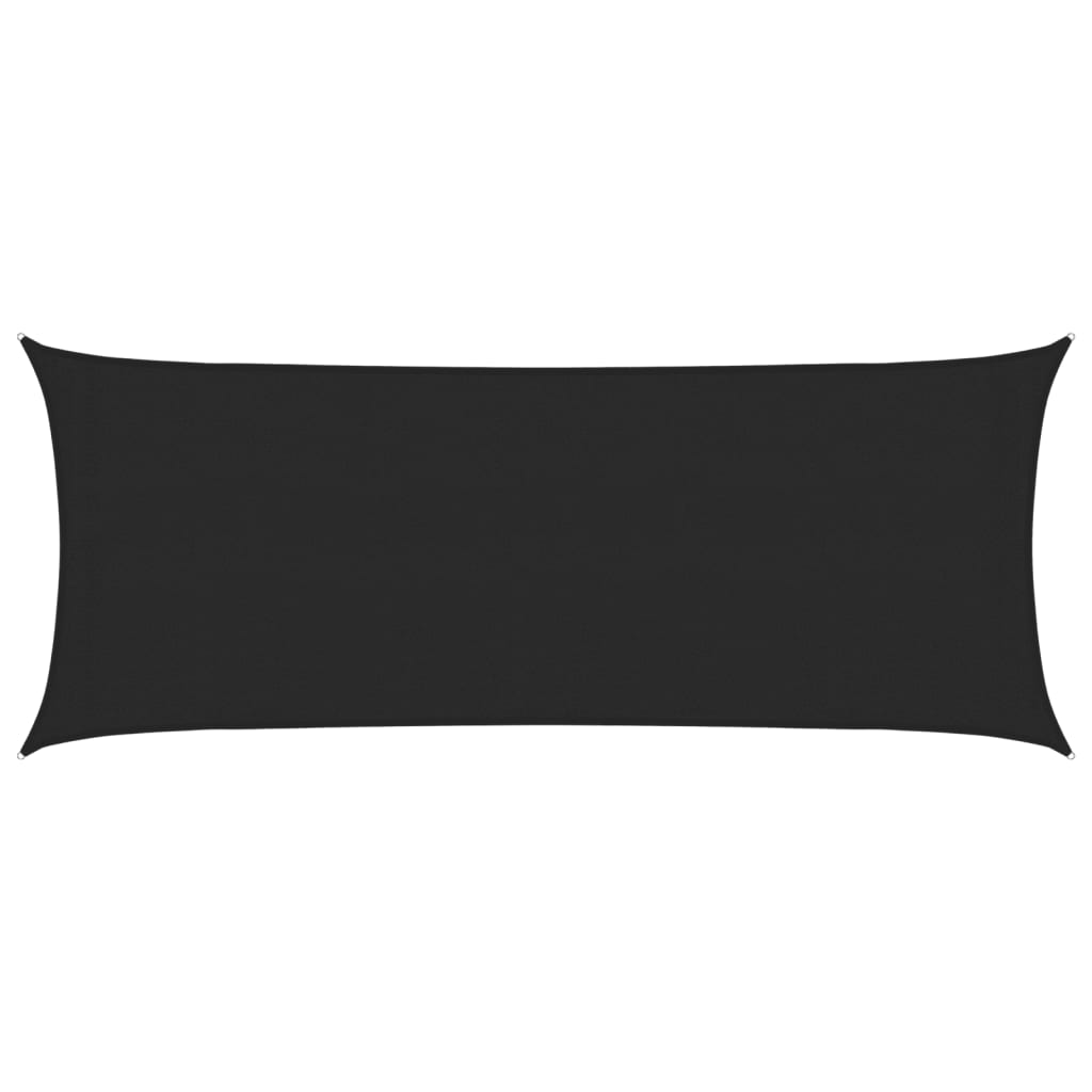 vidaXL Sunshade Sail 160 g/m² Black 2x5 m HDPE