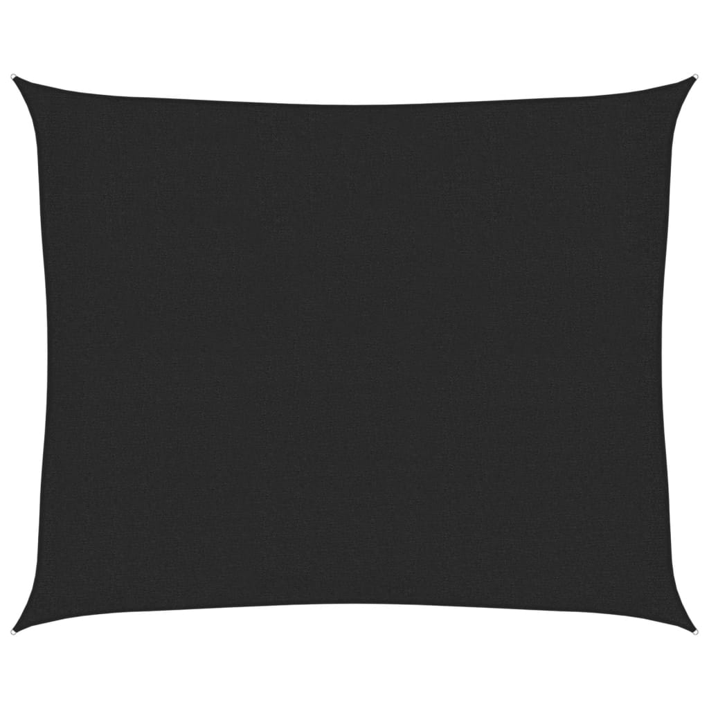 vidaXL Sunshade Sail 160 g/m² Black 2.5x3 m HDPE