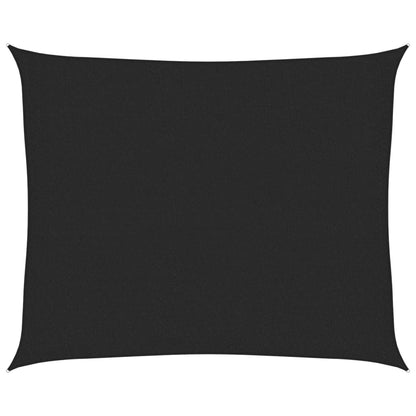 vidaXL Sunshade Sail 160 g/m² Black 2.5x3 m HDPE